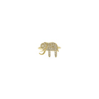 Iced-Out Elephant Ring (14K) front - Popular Jewelry - New York