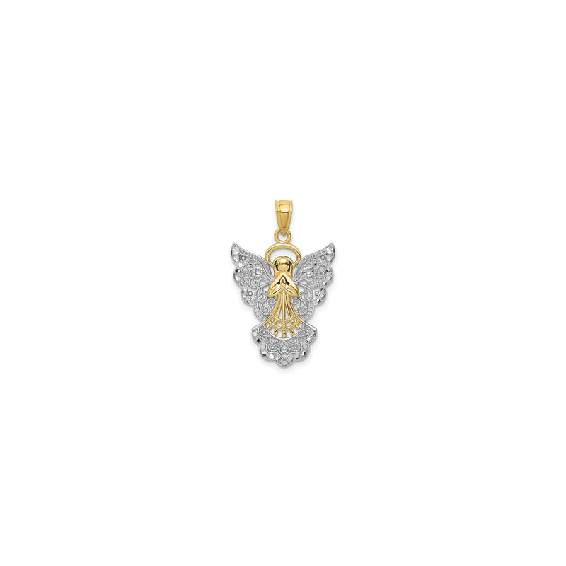 Filigree Angel Pendant (14K) front - Popular Jewelry - New York