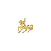 Galloping Horse Pendant (14K) front - Popular Jewelry - New York