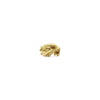Hawk Head Ring (14K) front - Popular Jewelry - New York