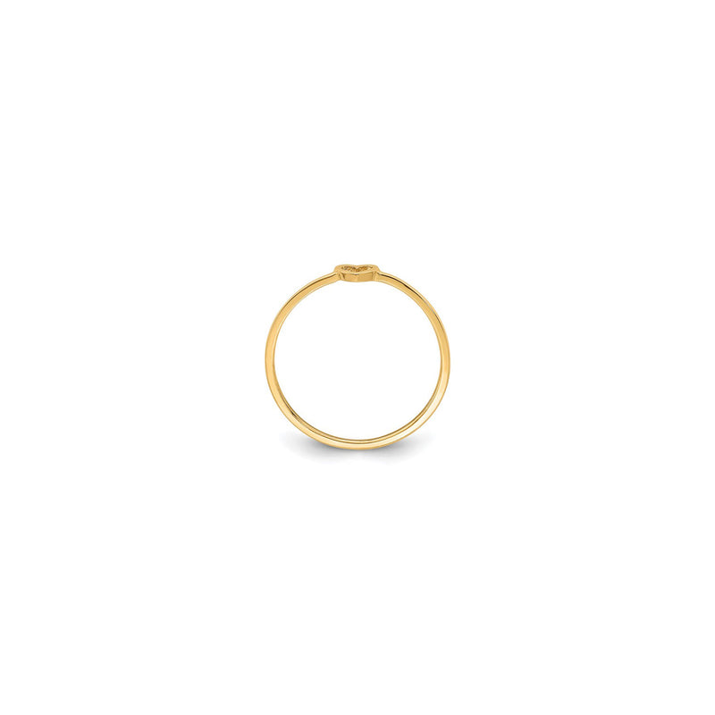 Heart Outline Ring yellow (14K) setting - Popular Jewelry - New York