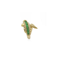 Iced-Out Crocodile Wrap-Around Ring (14K) back - Popular Jewelry - New York