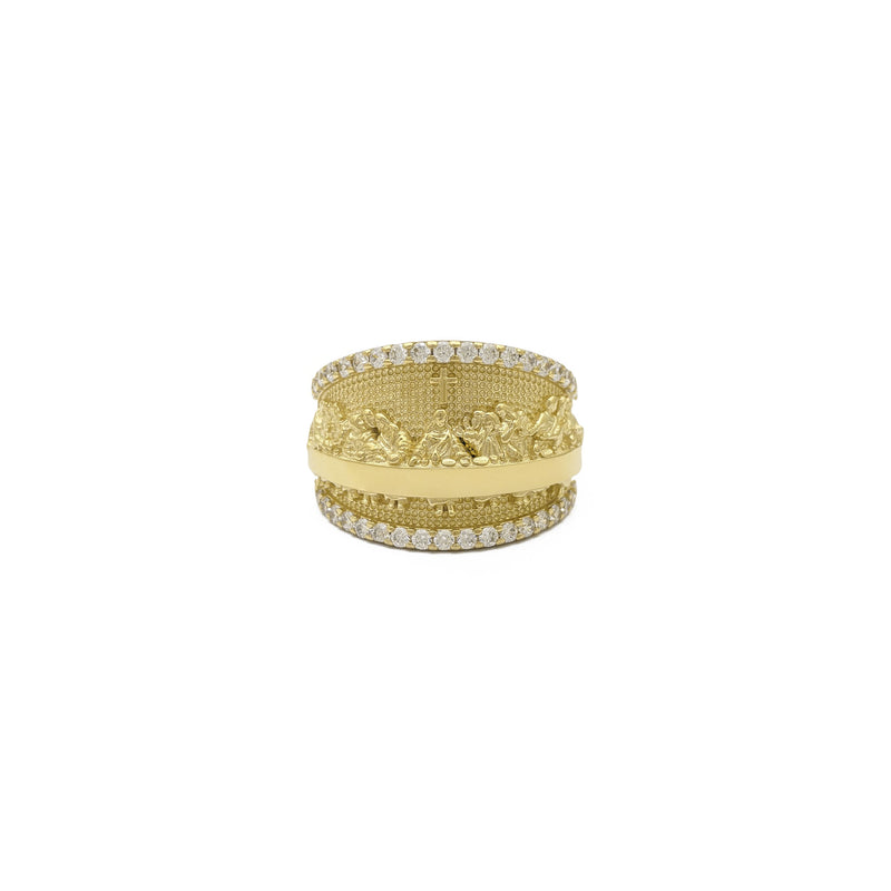 Icy Last Supper Ring (14K) front - Popular Jewelry - New York