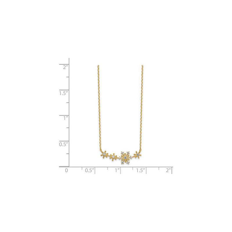 Snowflakes Necklace (14K) scale - Popular Jewelry - New York