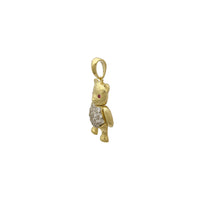Icy Teddy Bear Pendant (14K) side 1 - Popular Jewelry New York