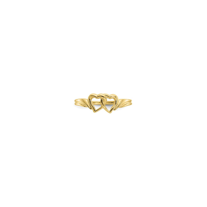 Interlocking Heart Ring (14K) front - Popular Jewelry - New York