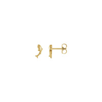 Náušnice so srdiečkami Koi žlté (14K) hlavné - Popular Jewelry - New York