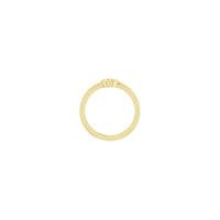 Marquise Diamond Bezel Signet Ring yellow (14K) setting - Popular Jewelry - New York