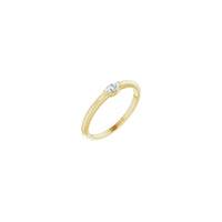 Anell solitari apilable de marquesa de diamant groc (14K) en diagonal - Popular Jewelry - Nova York