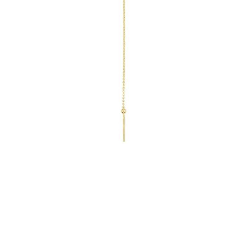 Menorah Star Necklace yellow (14K) side - Popular Jewelry - New York