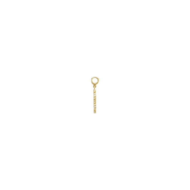 Mini Snowflake Charm yellow (14K) side - Popular Jewelry - New York