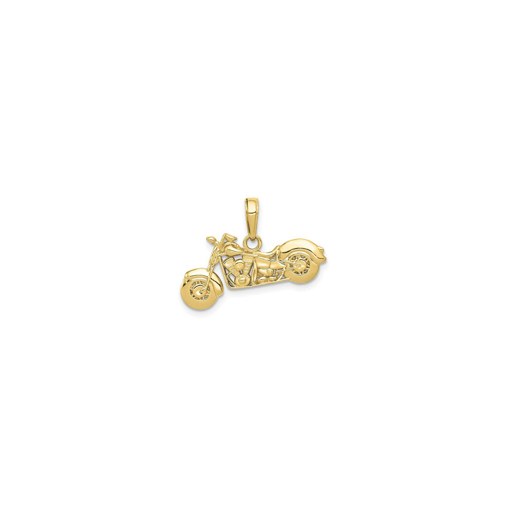 Motorcycle Pendant (14K) front - Popular Jewelry - New York
