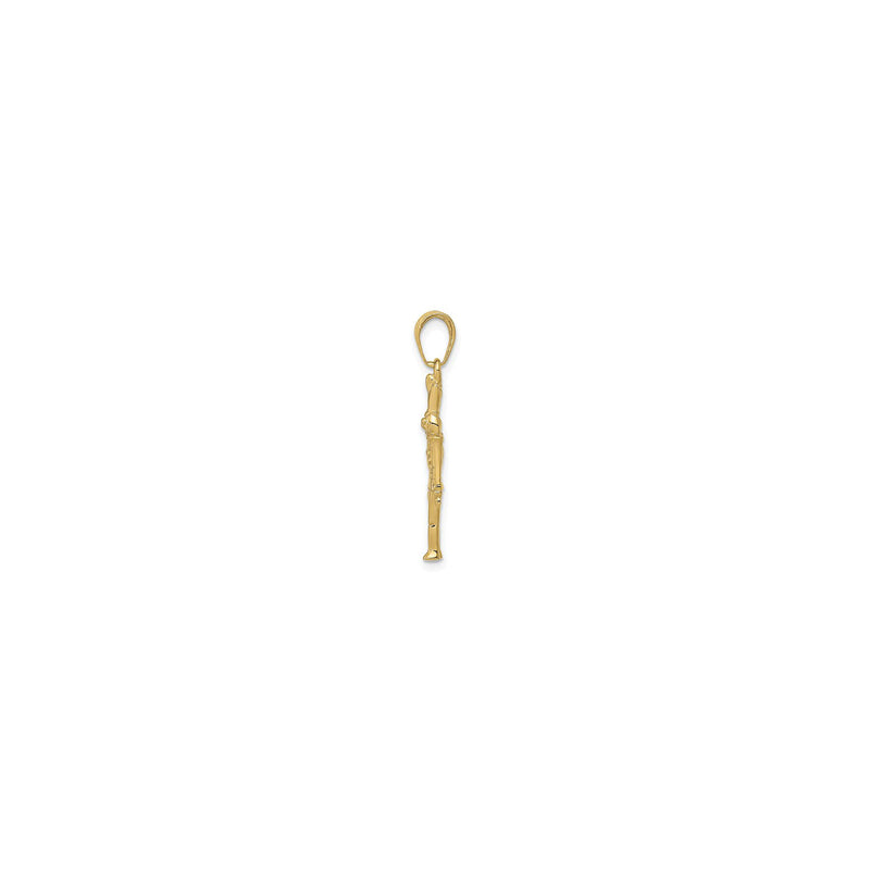 Nut Cracker Pendant (14K) side - Popular Jewelry - New York