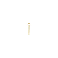 Octagonal Peace Symbol Pendant yellow (14K) side - Popular Jewelry New York