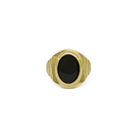 Oval Black Onyx Peresiteneial Ring (14K) luma - Popular Jewelry - Niu Ioka