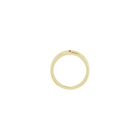 Pierced Cross Ring yellow (14K) setting - Popular Jewelry - New York