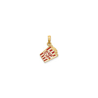 Popcorn Pendant (14K) front - Popular Jewelry - New York