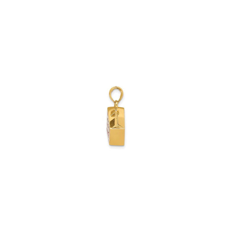 Popcorn Pendant (14K) side - Popular Jewelry - New York