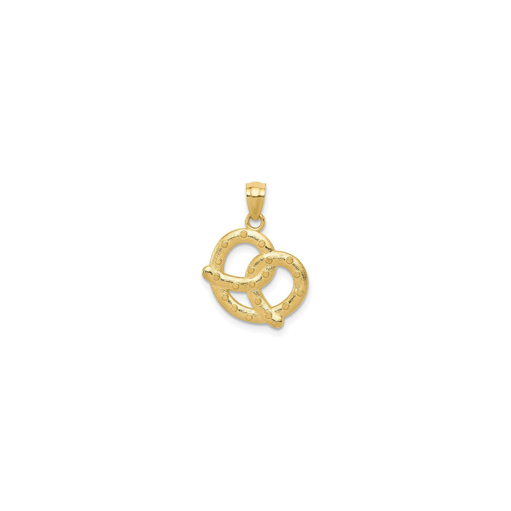 Pretzel Pendant (14K) front - Popular Jewelry - New York