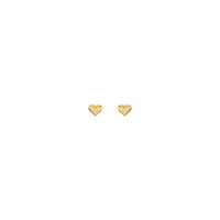 Puffy Heart Stud Earrings (14K) front - Popular Jewelry - New York