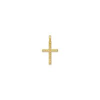 Reversible Religious Mantra Cross Pendant (14K) front - Popular Jewelry - New York