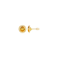 로프 프레임 인조 황수정 마티니 스터드 귀걸이 옐로우 (14K) 메인- Popular Jewelry - 뉴욕