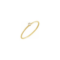 Round Diamond Stackable Solitaire Ring (14K) diagonal - Popular Jewelry న్యూ యార్క్