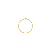 Apaļa dimanta sakraujamā pasjansa gredzena (14K) iestatījuma skats - Popular Jewelry NY