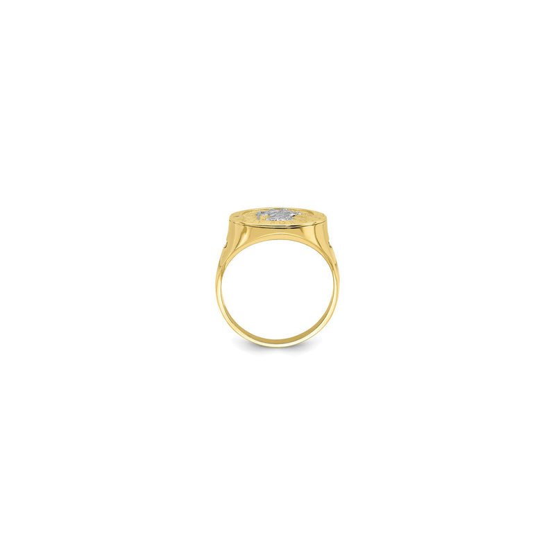 Saint Christopher Two-Tone Ring (14K) setting - Popular Jewelry - New York