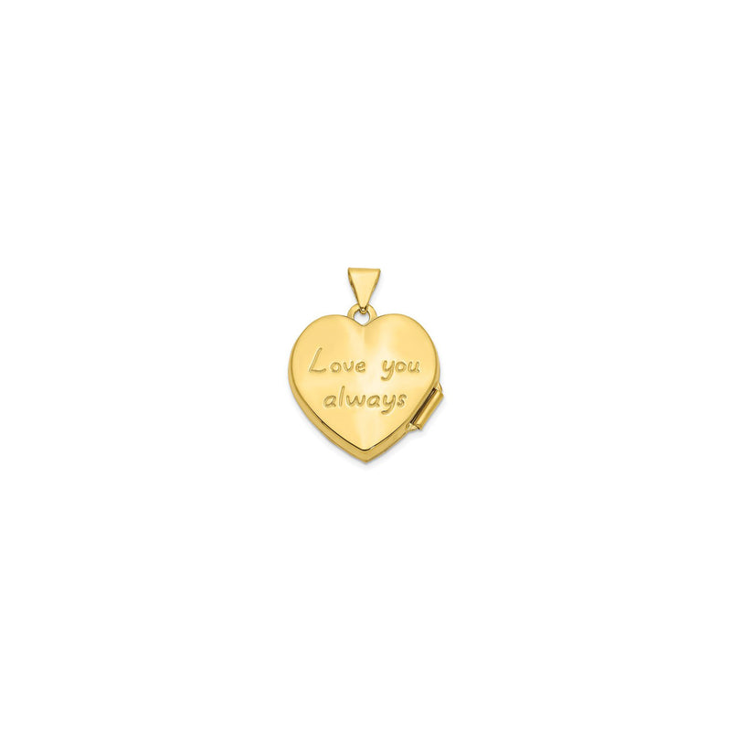 Scrolled Heart Locket Pendant (14K) back - Popular Jewelry - New York
