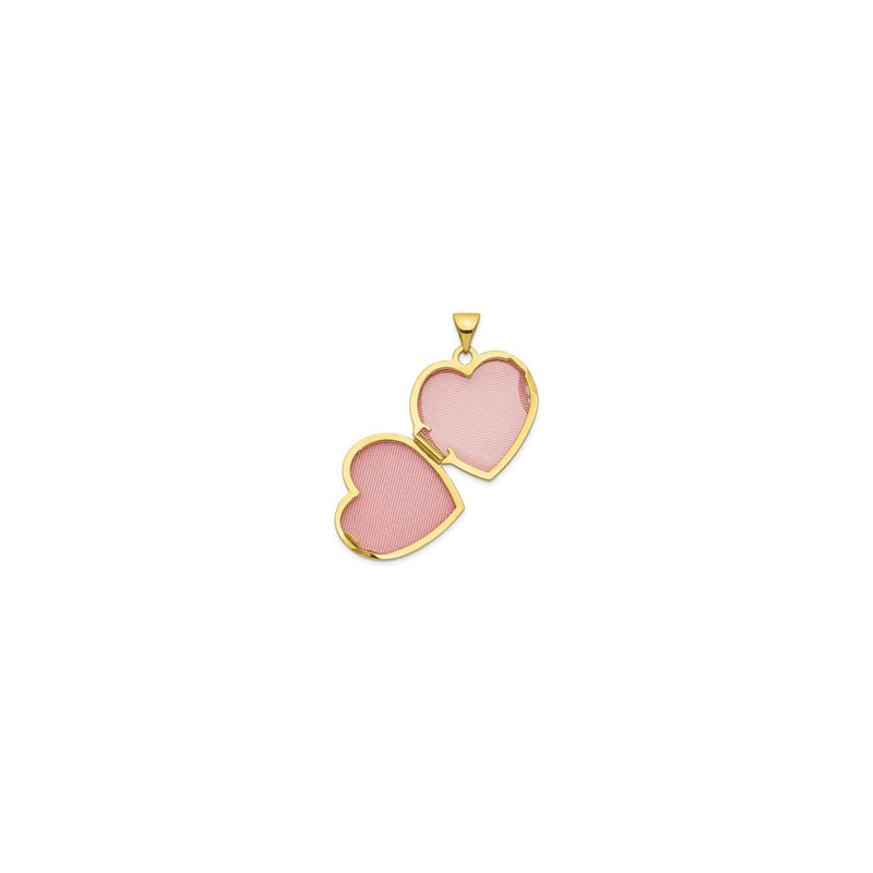 Scrolled Heart Locket Pendant (14K) inside - Popular Jewelry - New York