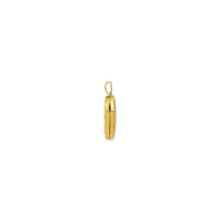 Scrolled Heart Locket Pendant (14K) side - Popular Jewelry - New York