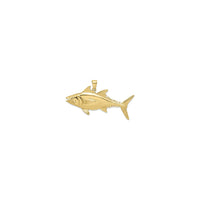 Skipjack Tuna Fish Pendant (14K) front - Popular Jewelry - New York