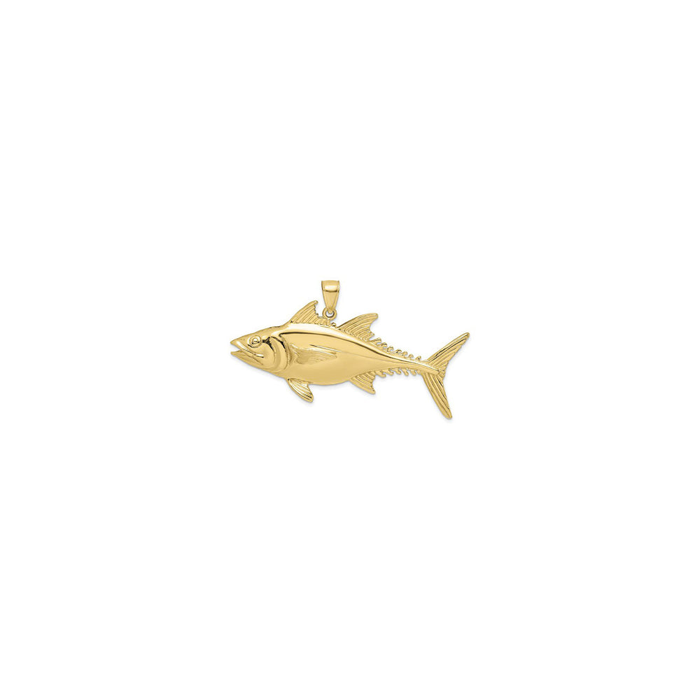 Skipjack Tuna Fish Pendant (14K) front - Popular Jewelry - New York