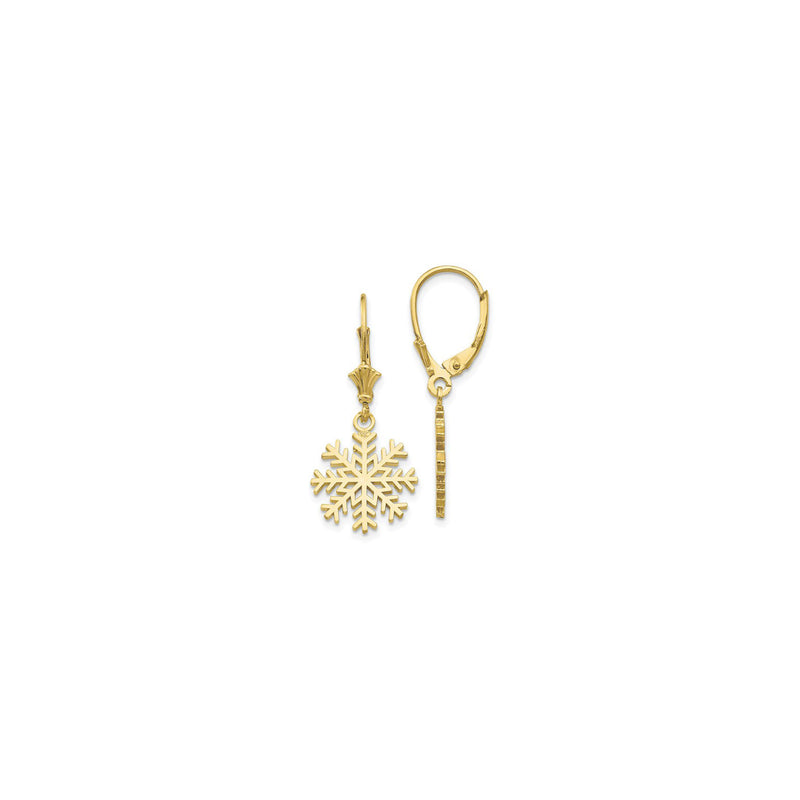 Snowflake Dangling Earrings (14K) main - Popular Jewelry - New York