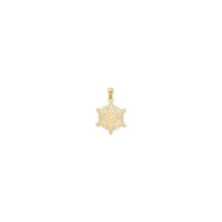 Snowflake Pendant yellow (14K) back - Popular Jewelry - New York