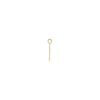 स्नोफ्लेक लटकन पीला (14K) साइड - Popular Jewelry - न्यूयॉर्क