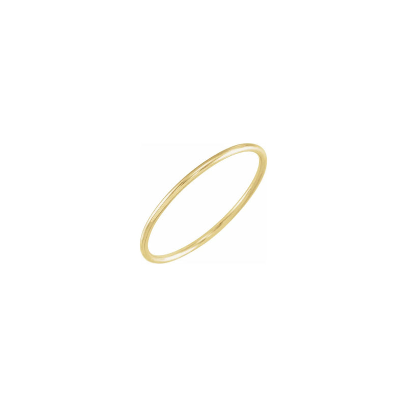 Stackable Plain Band Ring yellow (14K) diagonal - Popular Jewelry - New York