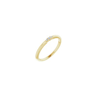Triple Diamond Stackable Ring yellow (14K) diagonal - Popular Jewelry - New York