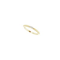 ट्रिपल डायमंड स्टॅकेबल रिंग पिवळा (14K) कर्ण 2 - Popular Jewelry - न्यूयॉर्क