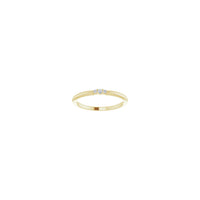 Triple Diamond Stackable Ring kuning (14K) depan - Popular Jewelry - New York