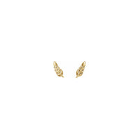 ດ້ານ ໜ້າ ຂອງ Wheat Leaf Stud ຕຸ້ມສີເຫຼືອງ (14K) - Popular Jewelry - ເມືອງ​ນີວ​ຢອກ