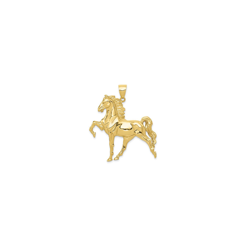 Wild Horse Pendant (14K) front - Popular Jewelry - New York