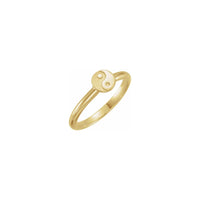 Yin Yang Stackable Ring yellow (14K) diagonal - Popular Jewelry - New York