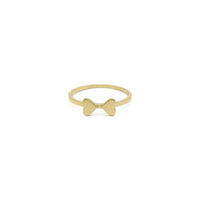 "Four-Leaf Clover" Heart Stackable Ring Bow (14K) front - Popular Jewelry - New York