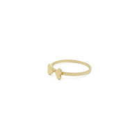 "Four-Leaf Clover" Heart Ring Stackable Ring Bow (14K) - Popular Jewelry - New York