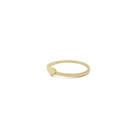 "Four-Leaf Clover" Heart Stackable Ring Heart (14K) side - Popular Jewelry - New York