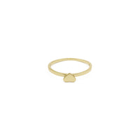"Négylevelű lóhere" szívvel egymásra rakható gyűrű fejjel lefelé szív (14K) elöl - Popular Jewelry - New York