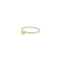 „Keturių lapų dobilų“ širdyje sukraunamas žiedas aukštyn kojomis širdies (14K) pusė – Popular Jewelry - Niujorkas