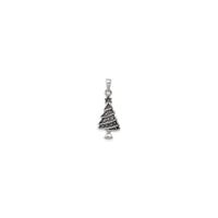 アンティーク仕上げクリスマスツリーペンダント（シルバー）正面 - Popular Jewelry - ニューヨーク